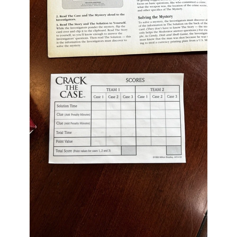 Crack the Case Mini Mysteries Game by Milton Bradley 100% Complete‎